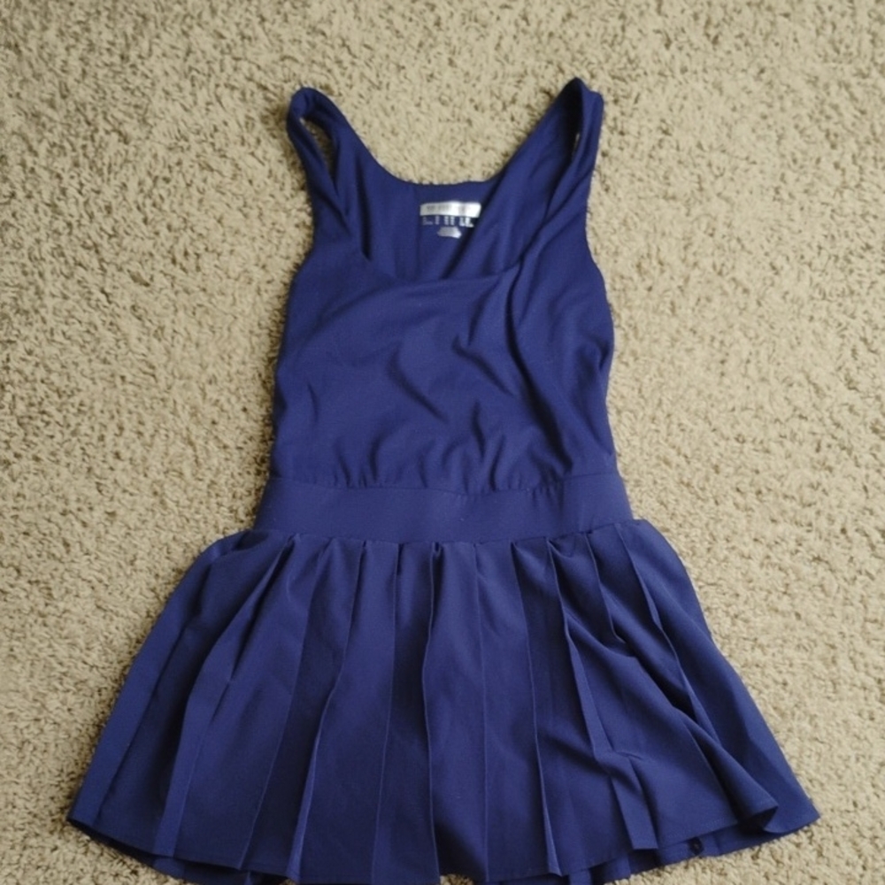 Forever 21 Blue Pleated Dress